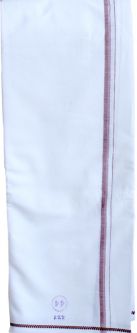 South Indian Dhoti 44" Red Border CDRS